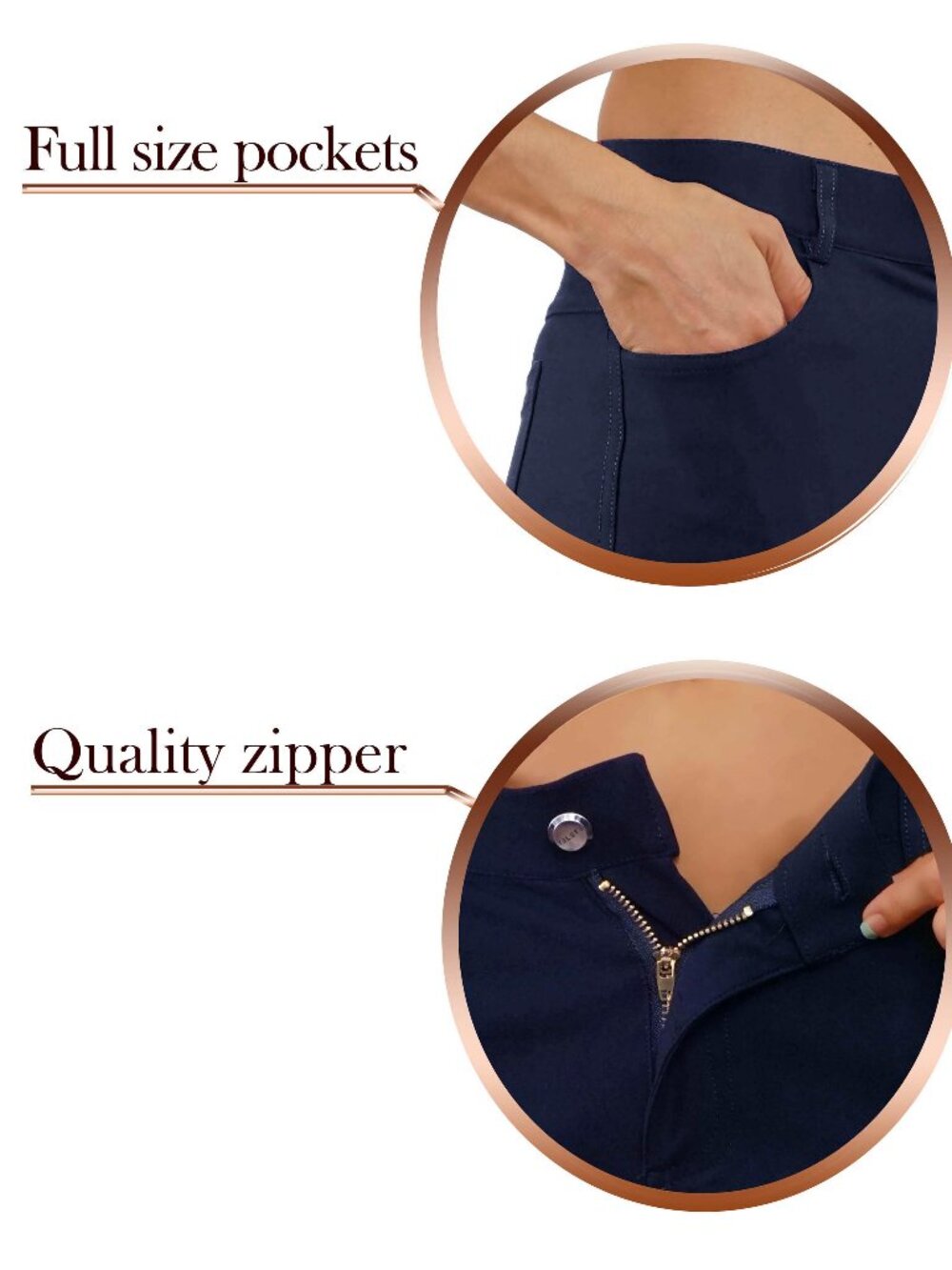 NWT Casual Office Pants Slim Women's Jean Look Buttery Soft Jeggings 01 - Picture 7 of 7